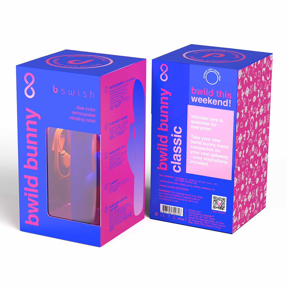 B Swish Bwild Bunny Infinite Limited Edition Vibrator Pacific Blue