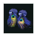 Bijoux de Nip Blue Sequin Round Pasties with Feathers