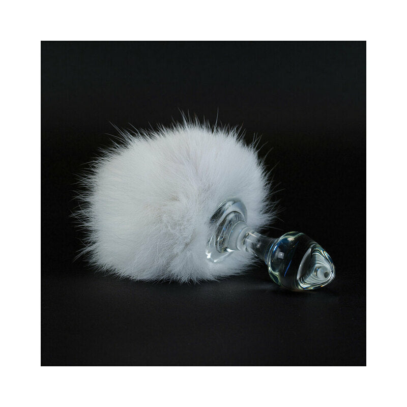 Crystal Delights Magnetic Bunny Tail Plug White