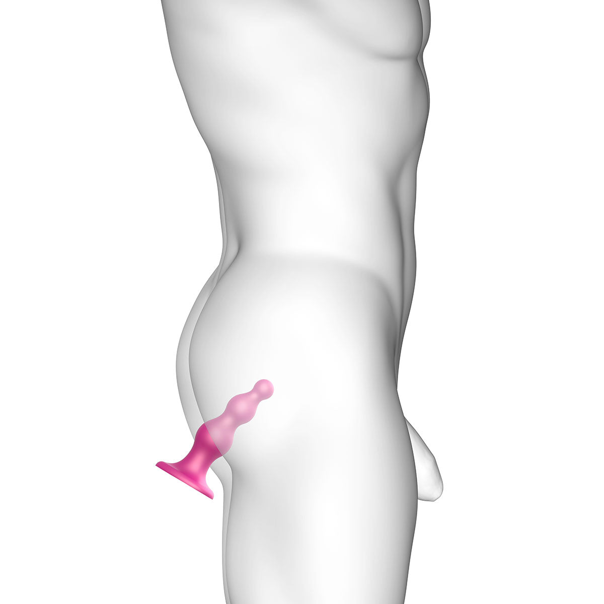 Strap-On-Me Dildo Plug Beads Medium Raspberry