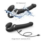 Strap-On-Me Multi Orgasm Bendable Strapless Strap-On Black Large